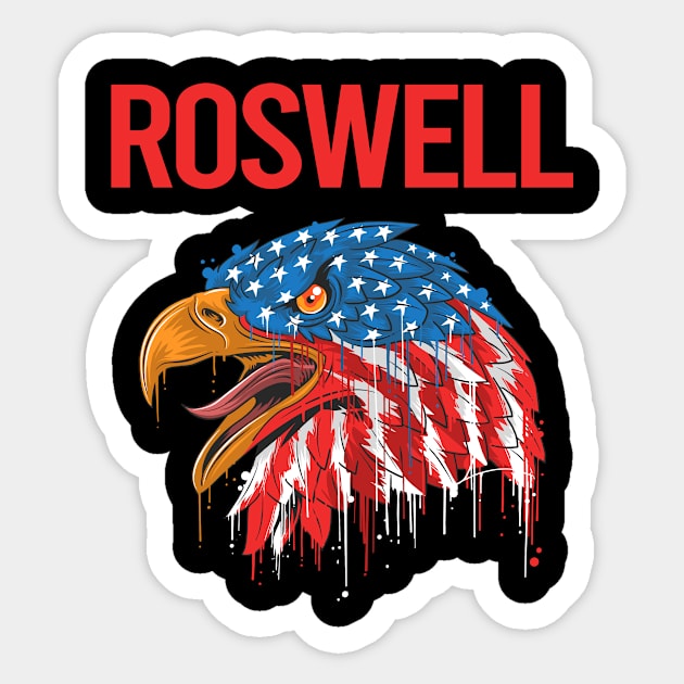 USA Eagle Roswell Sticker by flaskoverhand